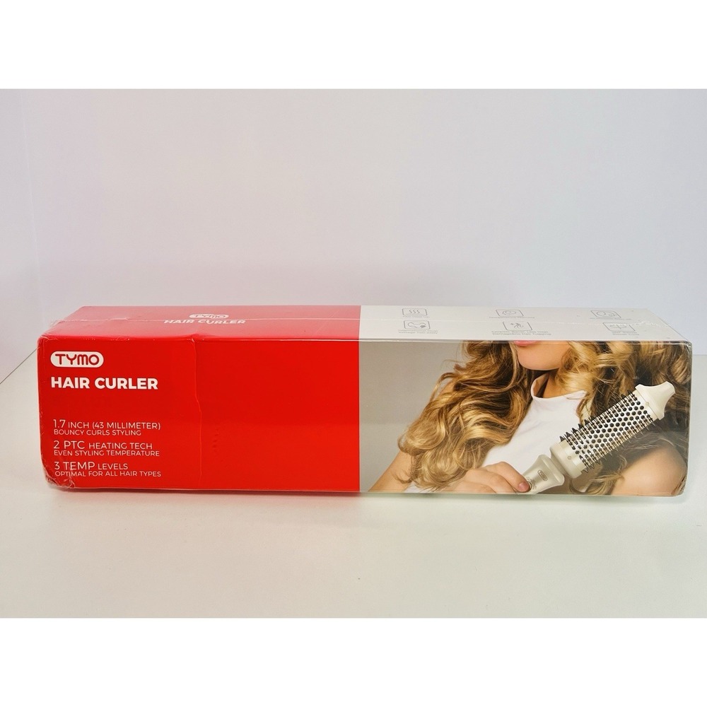 TYMO Stylux Thermal Brush Heated Round Hair Curler 1.7 Inch Blowout Brush